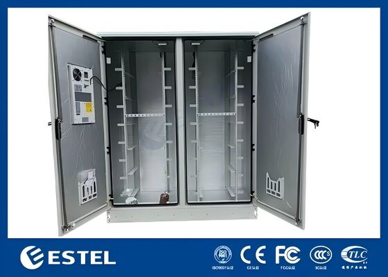 42U Dual Compartment Outdoor Cabinet for Telecom Critical Infrastructure